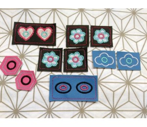 Stickserie - Basic Ösen mit 5 & 8mm Durchzug plus 3mm Mini Öse